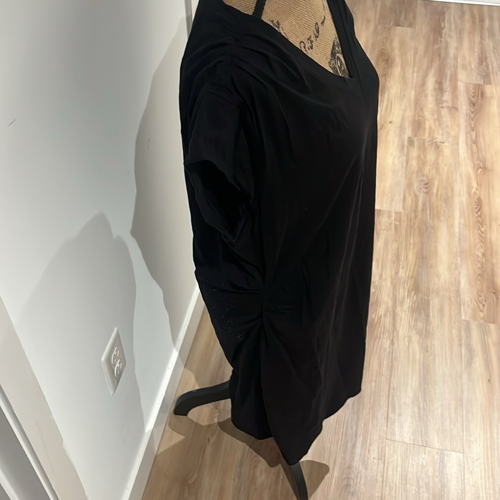 Athleta black side touched t shirt dress - Picture 3 of 6